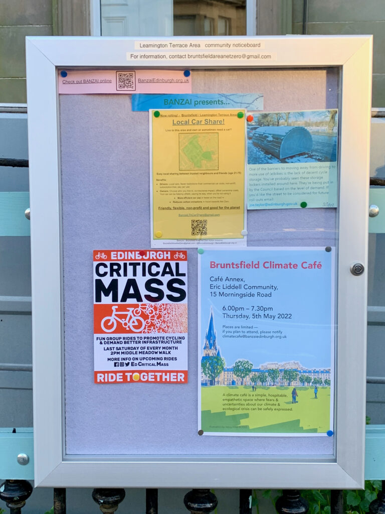 The Leamington Terrace community noticeboard