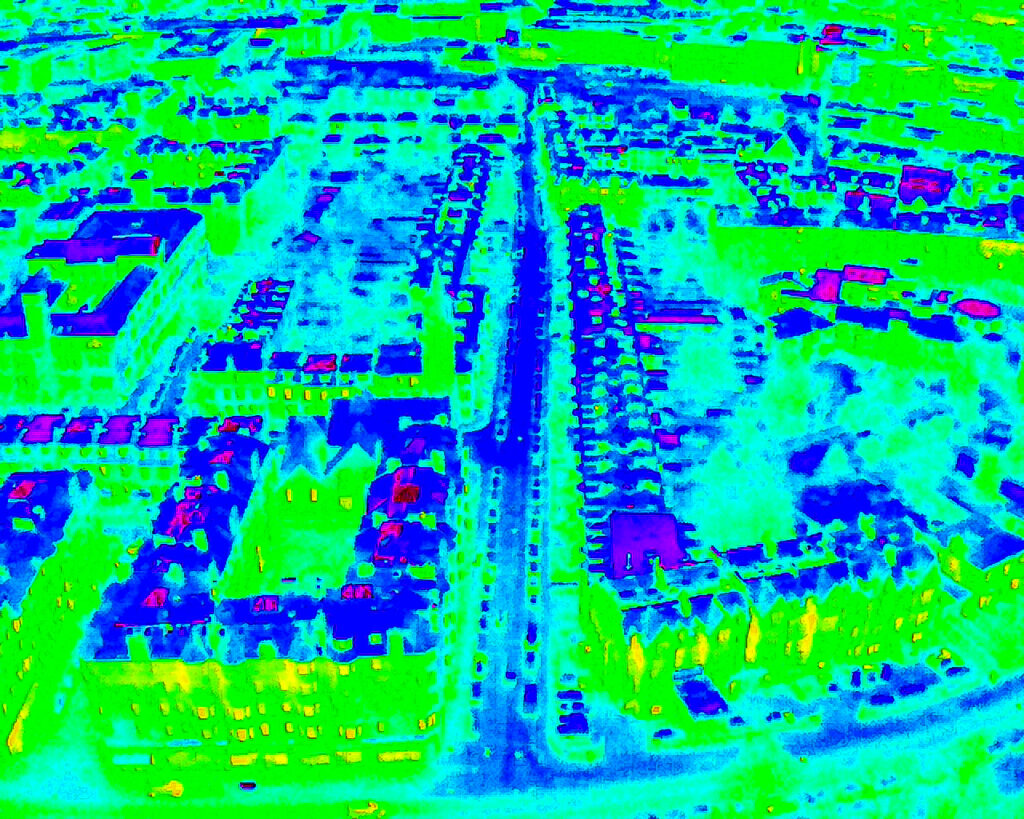 Heat survey image of the Leamington Terrace area
